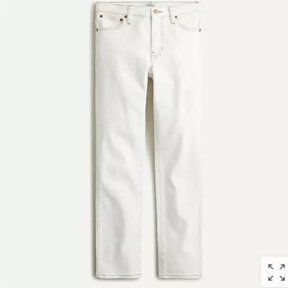𝅺j.crew 9" vintage straight jean white gold stitch Size 27T - Picture 2 of 2